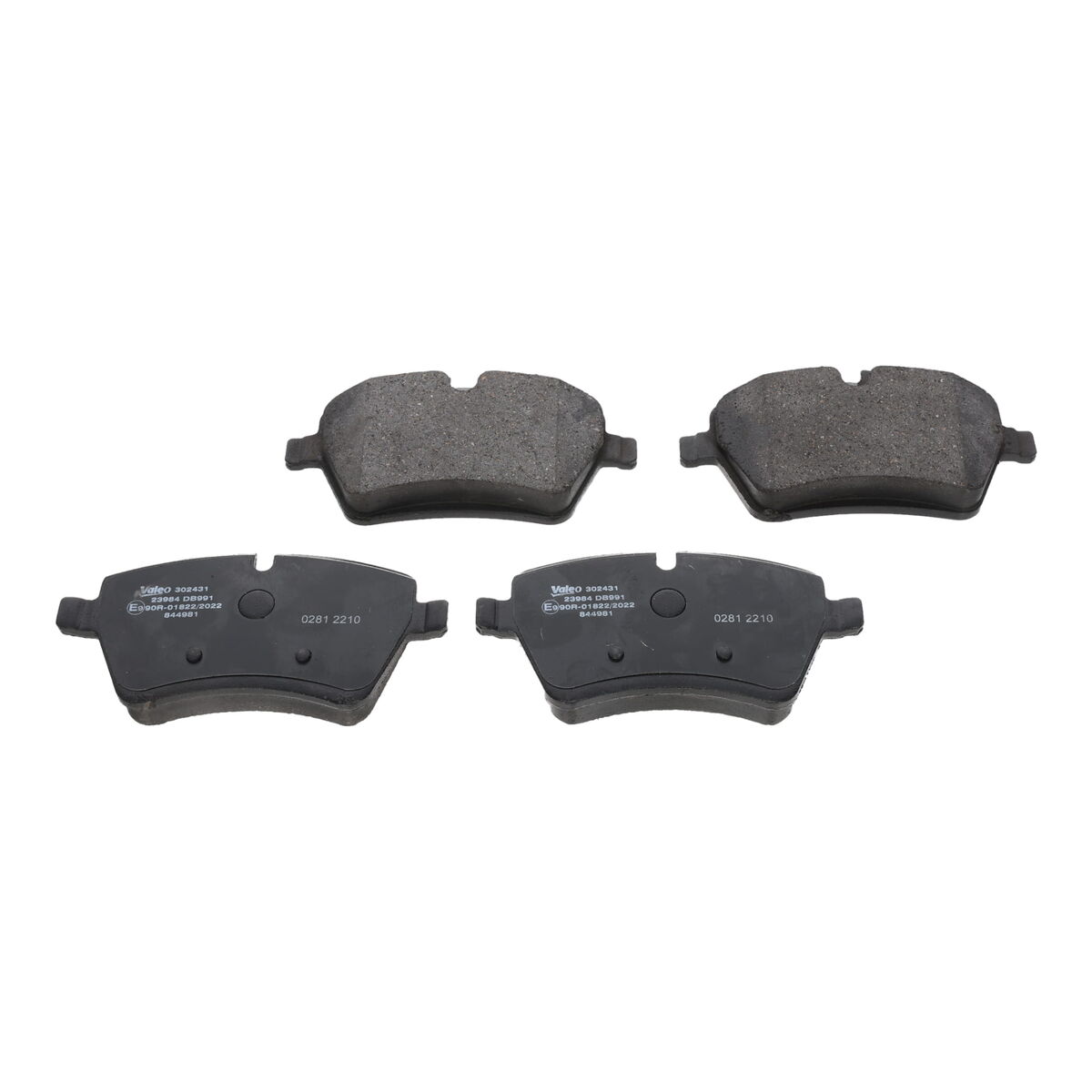 Комплект тормозных колодок, дисковый тормоз - 302431 VALEO
